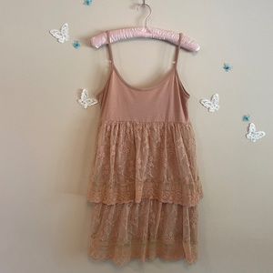 Dusty Rose Lace Short Dress